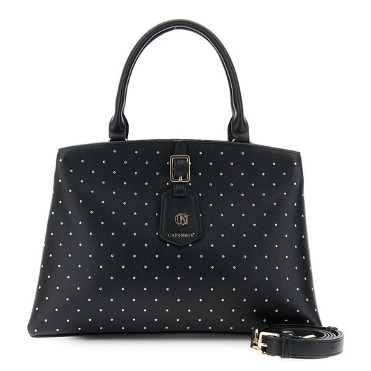 BORSA CAFENOIR NERO CON MICRO BORCHIE