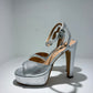 SANDALO ANDREA PINTO VERA PELLE LAMINATA ARGENTO + PLATFORM