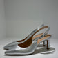 SLINGBACK UNISA ARGENTO IN PELLE TACCO 8