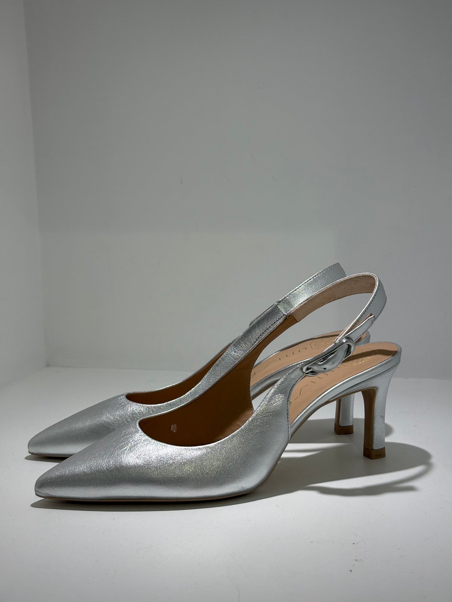 SLINGBACK UNISA ARGENTO IN PELLE TACCO 8