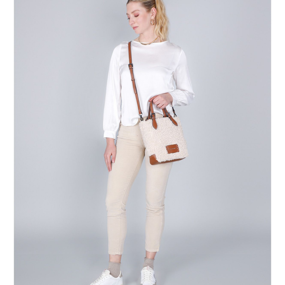 BORSA CAFENOIR ORSETTO BIANCO