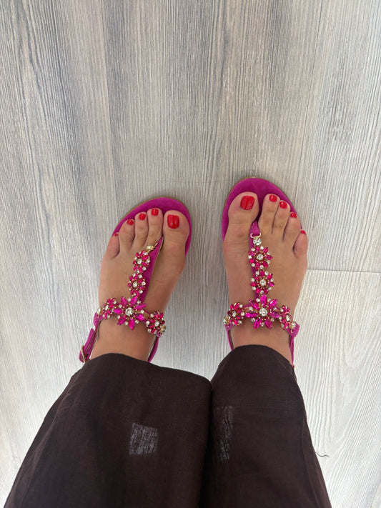 SANDALO POSITANO LOVE FUCSIA