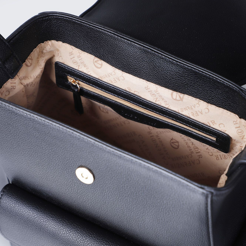 ZAINO CAFENOIR NERO CON TASCHE ESTERNE
