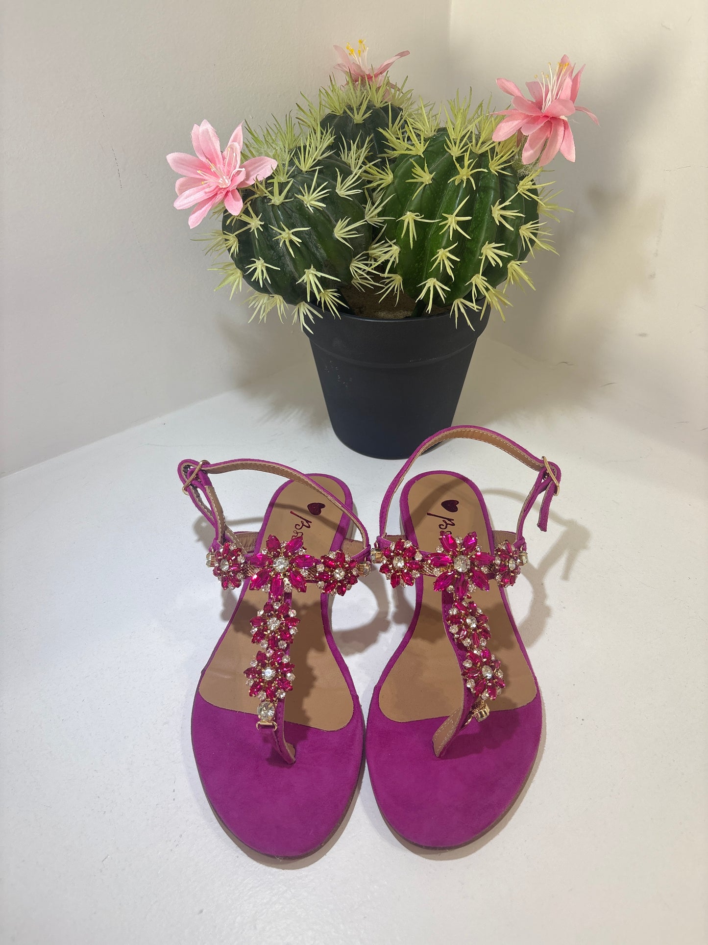 SANDALO POSITANO LOVE FUCSIA
