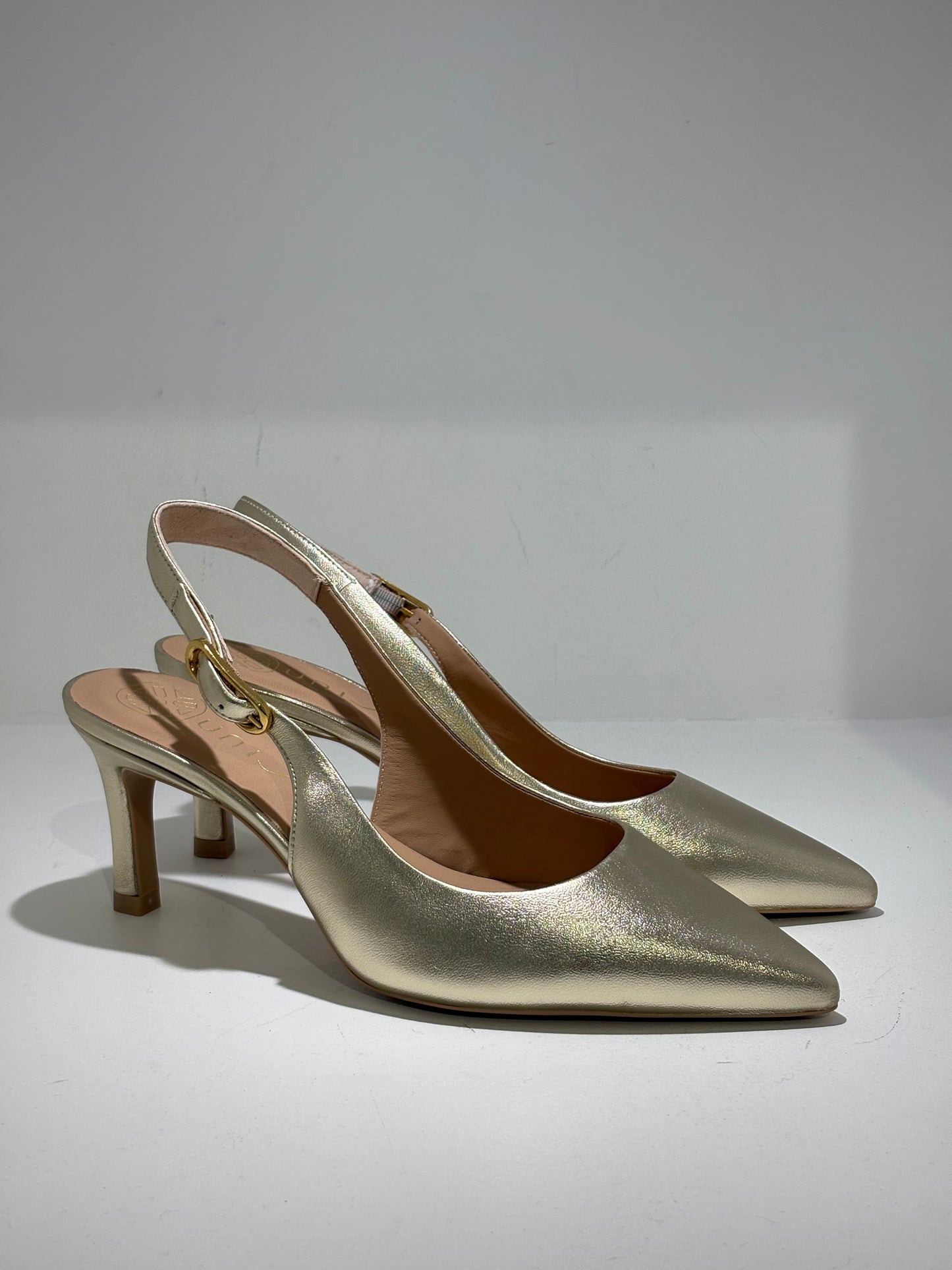 SLINGBACK UNISA PLATINO IN PELLE TACCO 8
