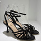 SANDALO TOSCA BLU NERO CON BORCHIE E TACCO A ROCCHETTO 9