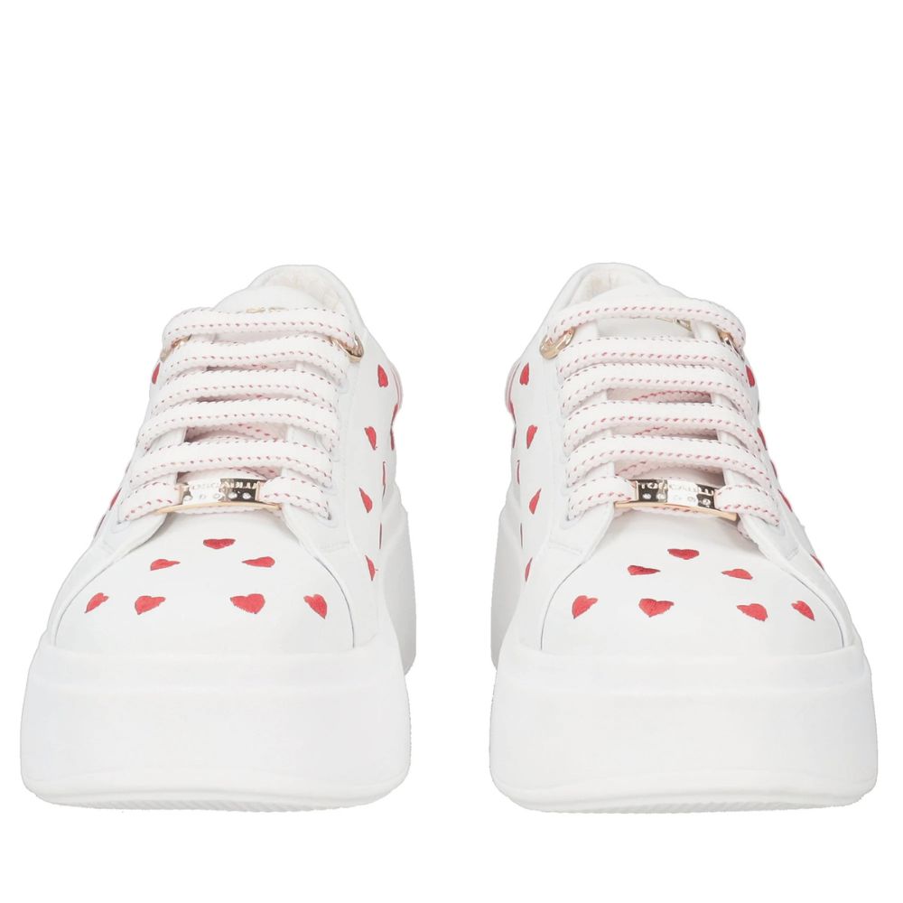 SNEAKERS CLARA TOSCA BLU BIANCO CON CUORI ROSSI