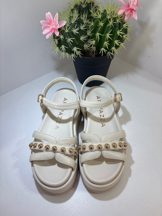 SANDALO APE PAZZA IN PELLE PLATFORM
