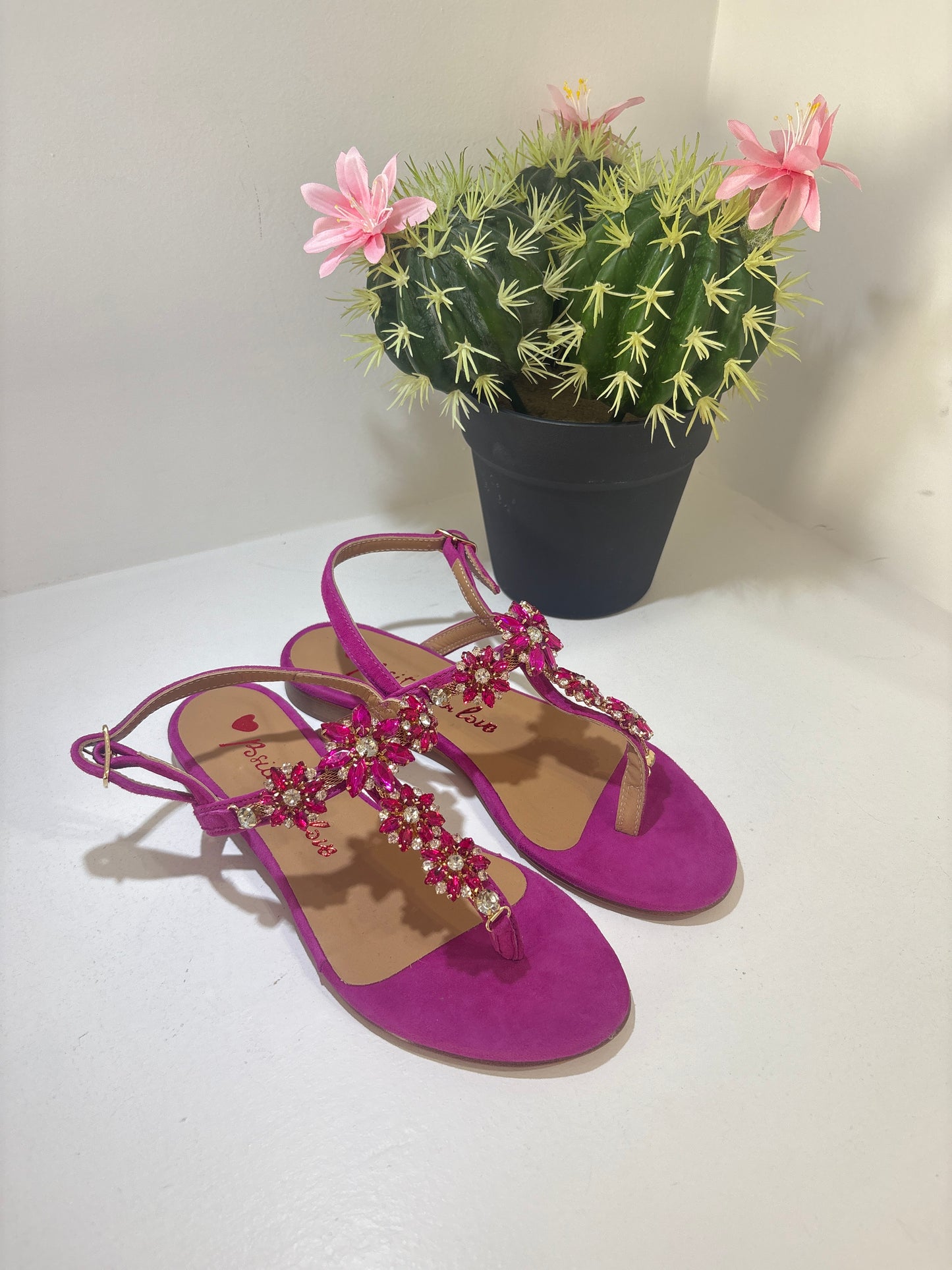 SANDALO POSITANO LOVE FUCSIA
