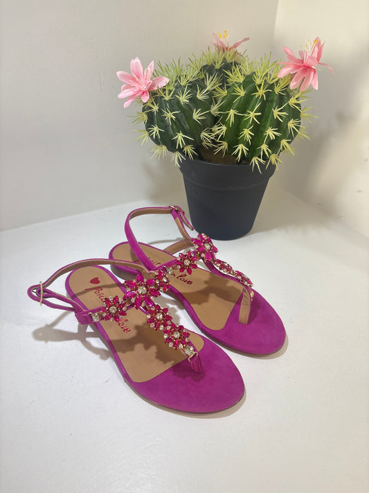 SANDALO POSITANO LOVE FUCSIA
