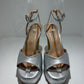 SANDALO ANDREA PINTO VERA PELLE LAMINATA ARGENTO + PLATFORM