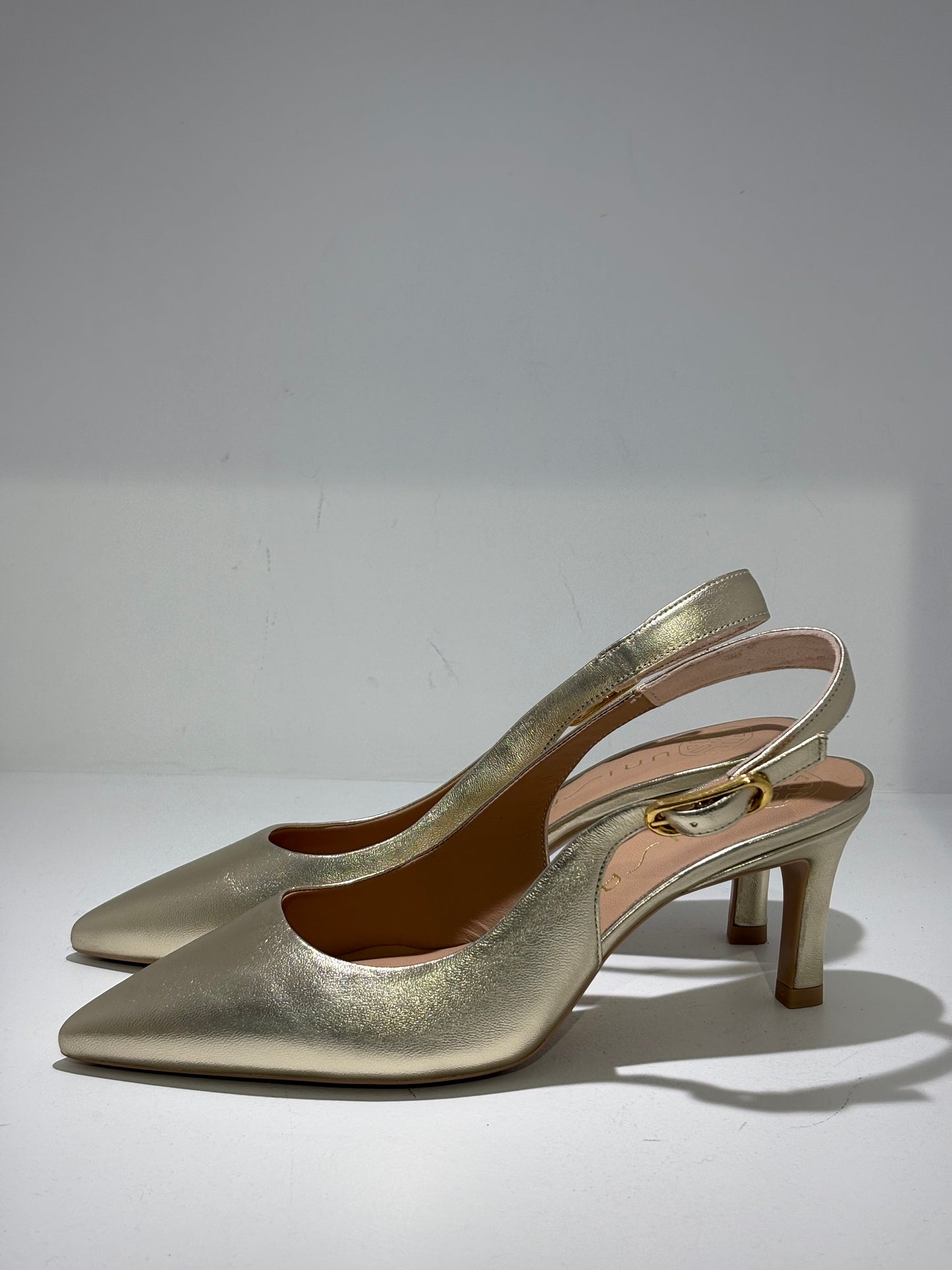 SLINGBACK UNISA PLATINO IN PELLE TACCO 8