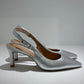 SLINGBACK UNISA ARGENTO IN PELLE TACCO 8