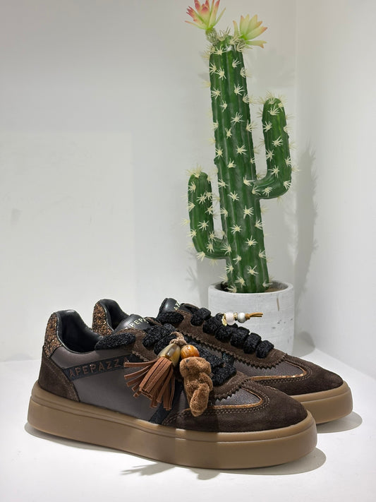 SNEAKER APE PAZZA CIOCCOLATO ORSO