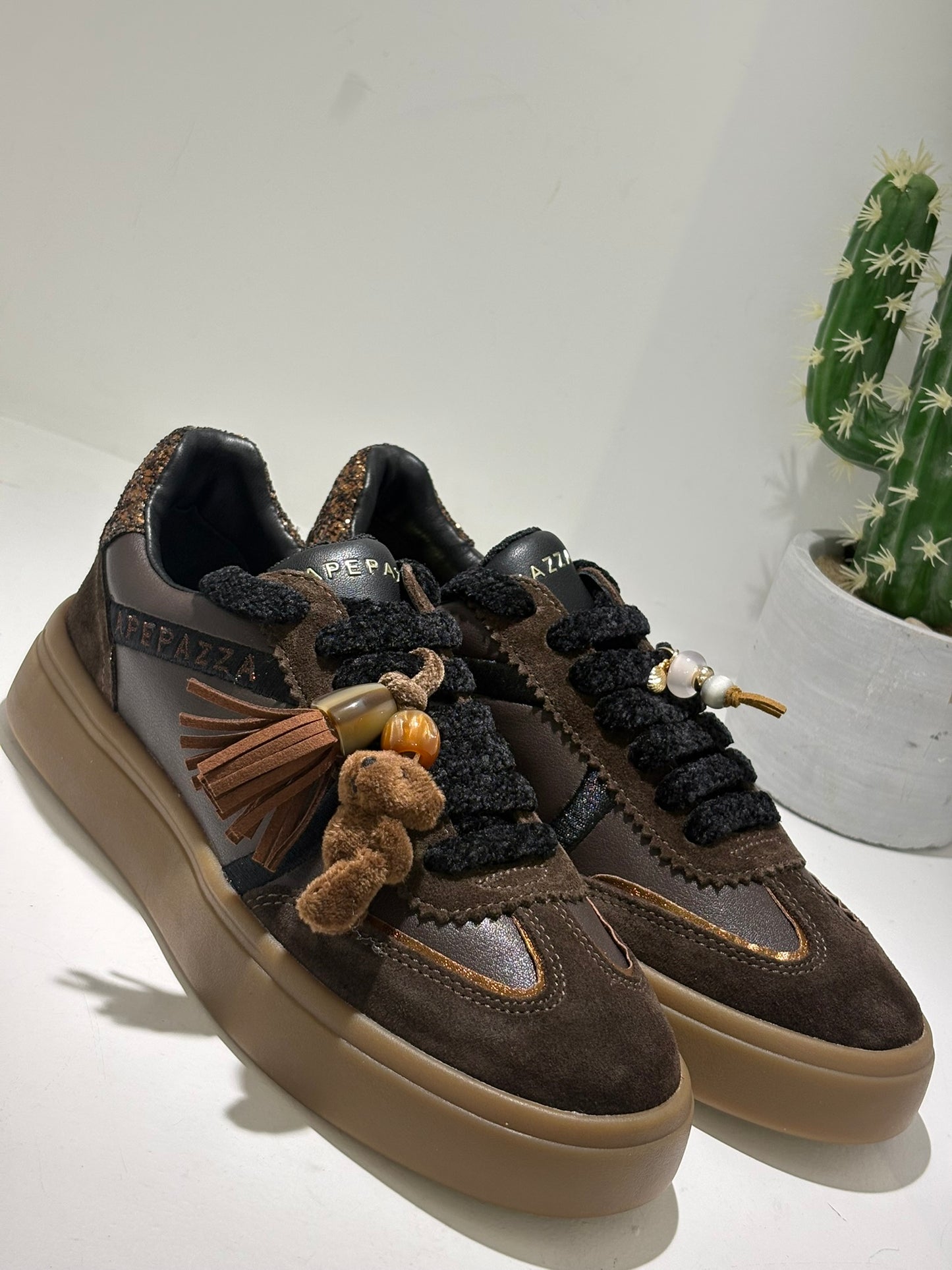 SNEAKER APE PAZZA CIOCCOLATO ORSO