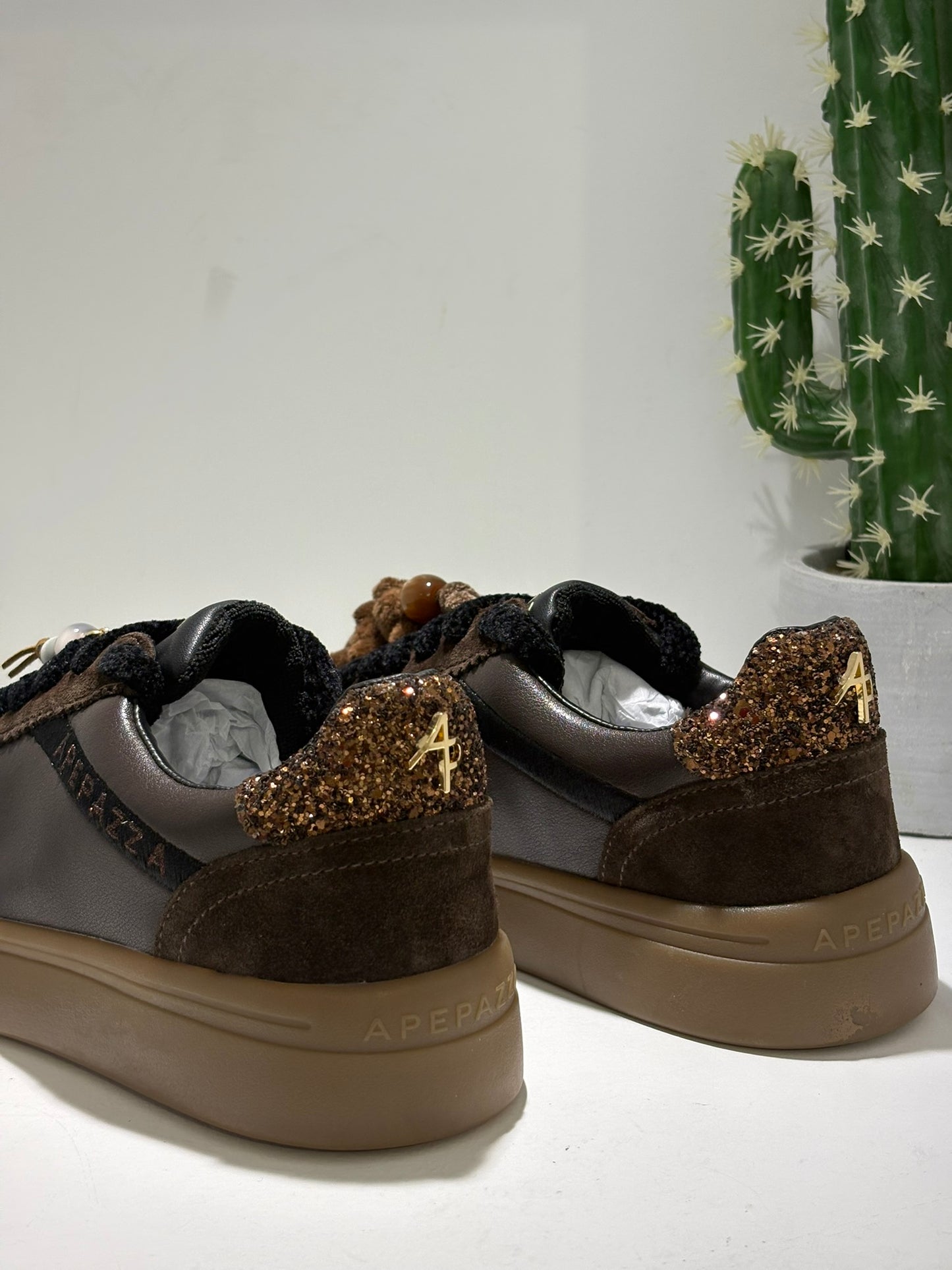 SNEAKER APE PAZZA CIOCCOLATO ORSO