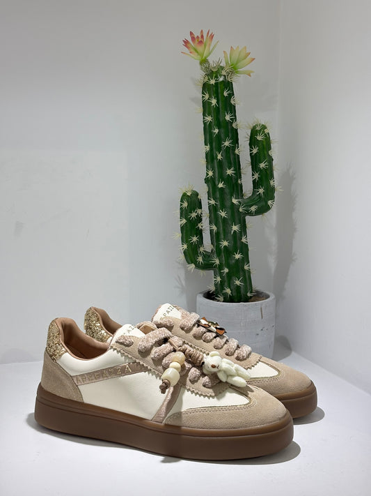 SNEAKER APE PAZZA BEIGE ORSO