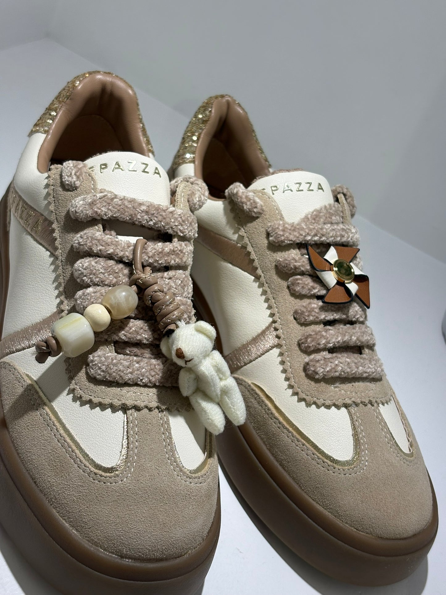 SNEAKER APE PAZZA BEIGE ORSO