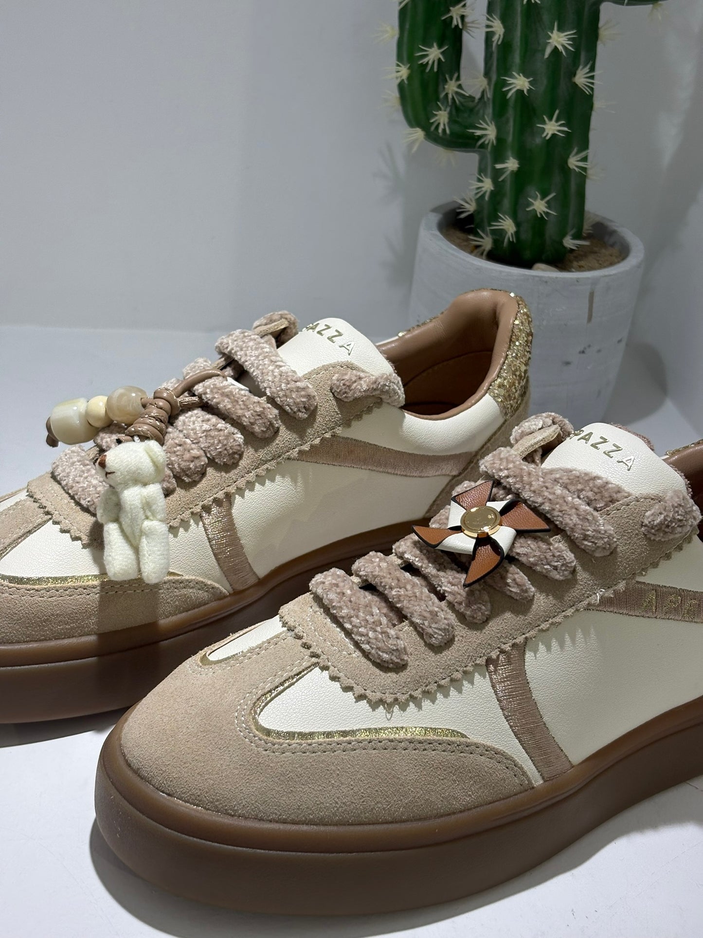 SNEAKER APE PAZZA BEIGE ORSO