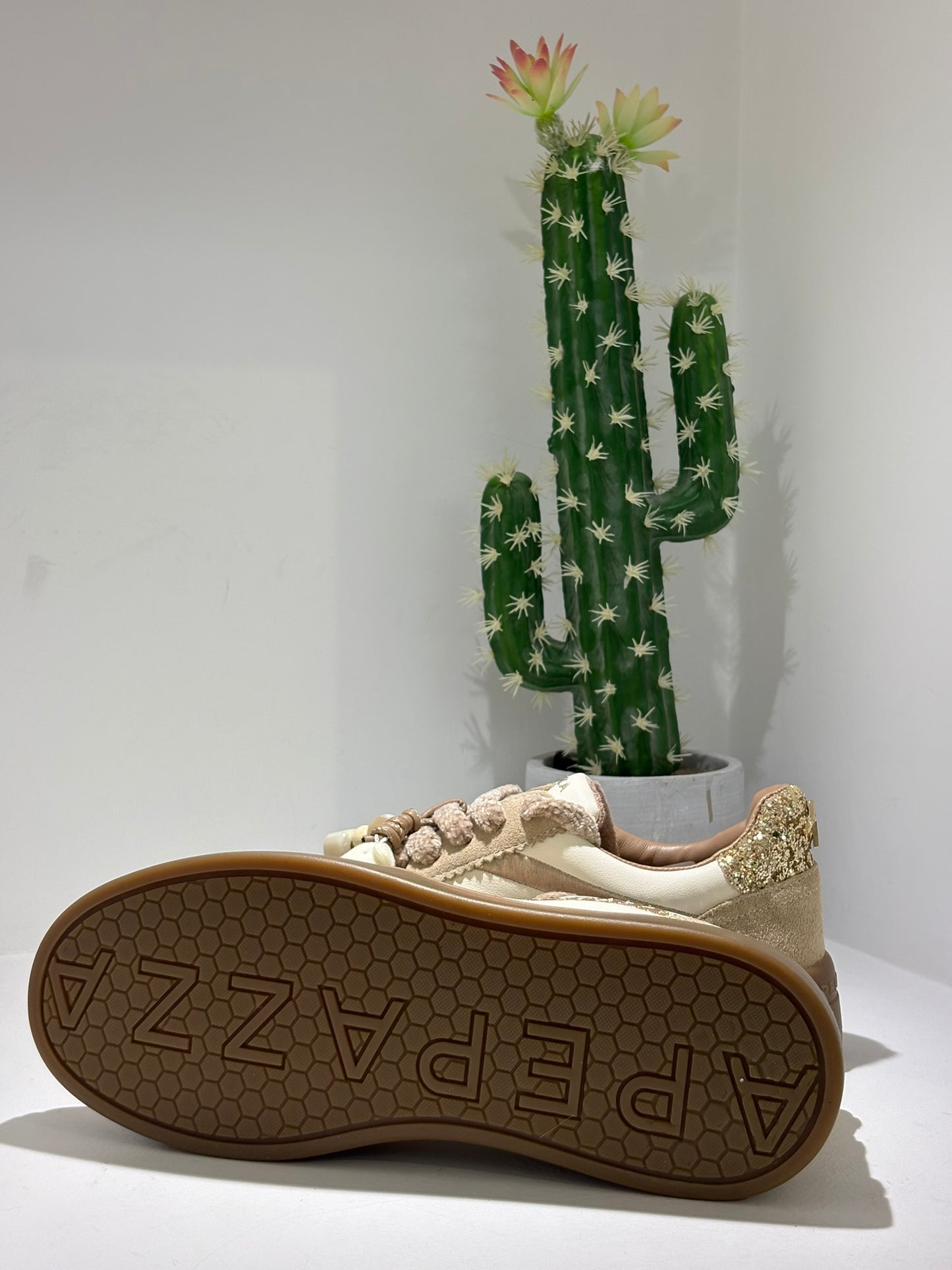 SNEAKER APE PAZZA BEIGE ORSO
