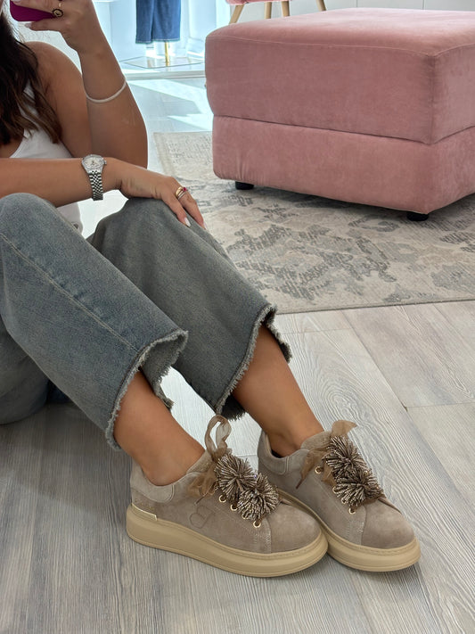 SNEAKER TOSCA BLU SUEDE BEIGE