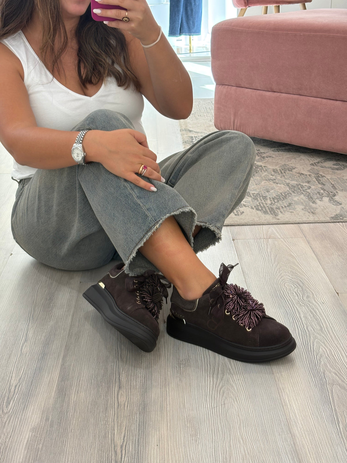 SNEAKER TOSCA BLU CIOCCOLATO