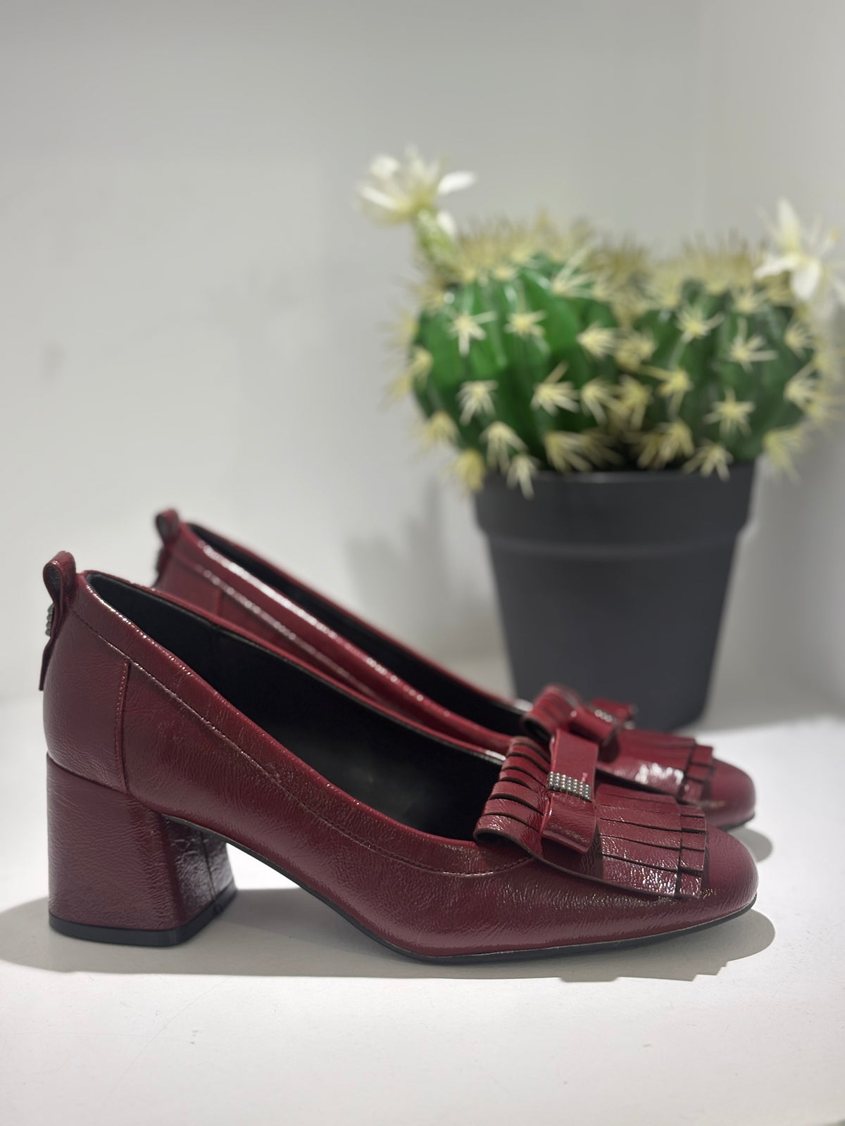 DECOLLETE VERNICE BORDO
