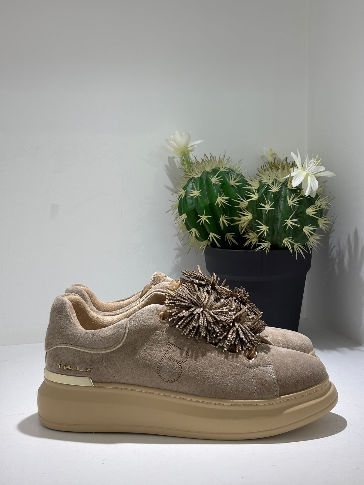 SNEAKER TOSCA BLU SUEDE BEIGE
