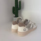 SNEAKERS DATE COURT 2.0 IN VERA PELLE E GLITTER ARGENTO