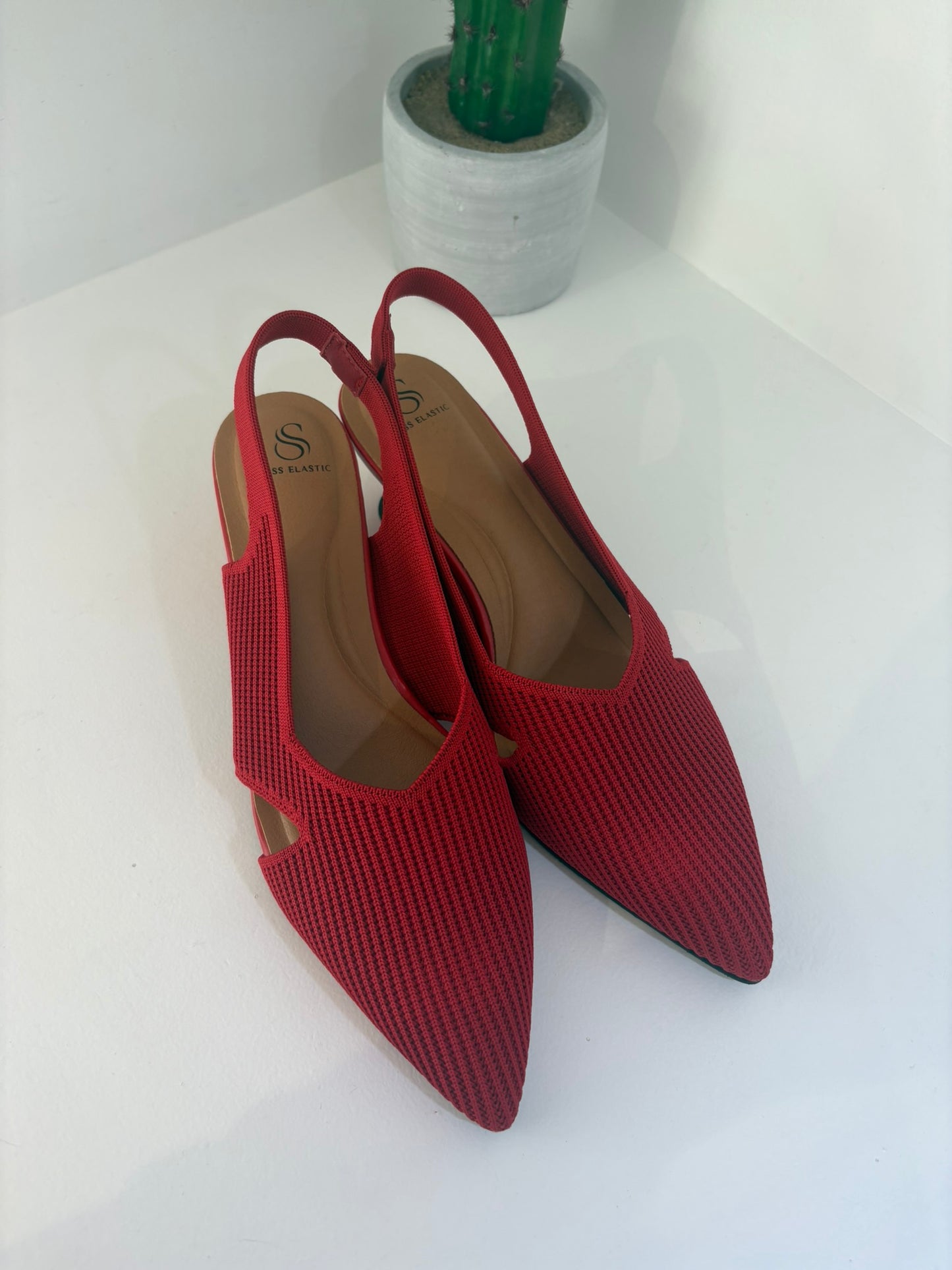 SLINGBACK MISS ELASTIC ROSSE
