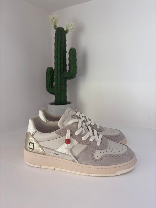 SNEAKERS DATE COURT 2.0 VINTAGE CAMOSCIO BEIGE