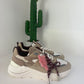SNEAKERS DATE CON INSERTI IN CAMOSCIO BEIGE