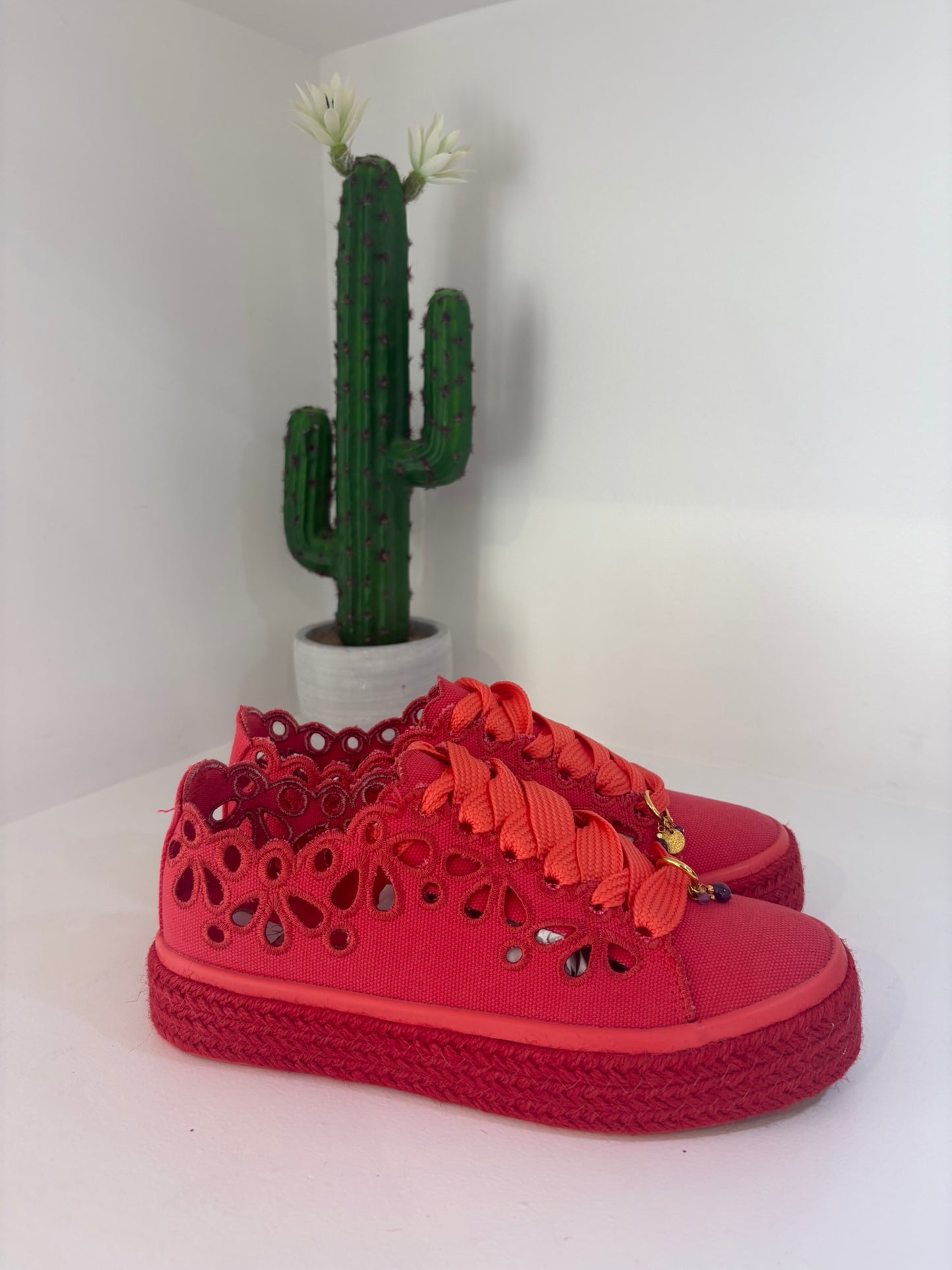 ESPADRILLAS CAFENOIR IN TELA CORALLO