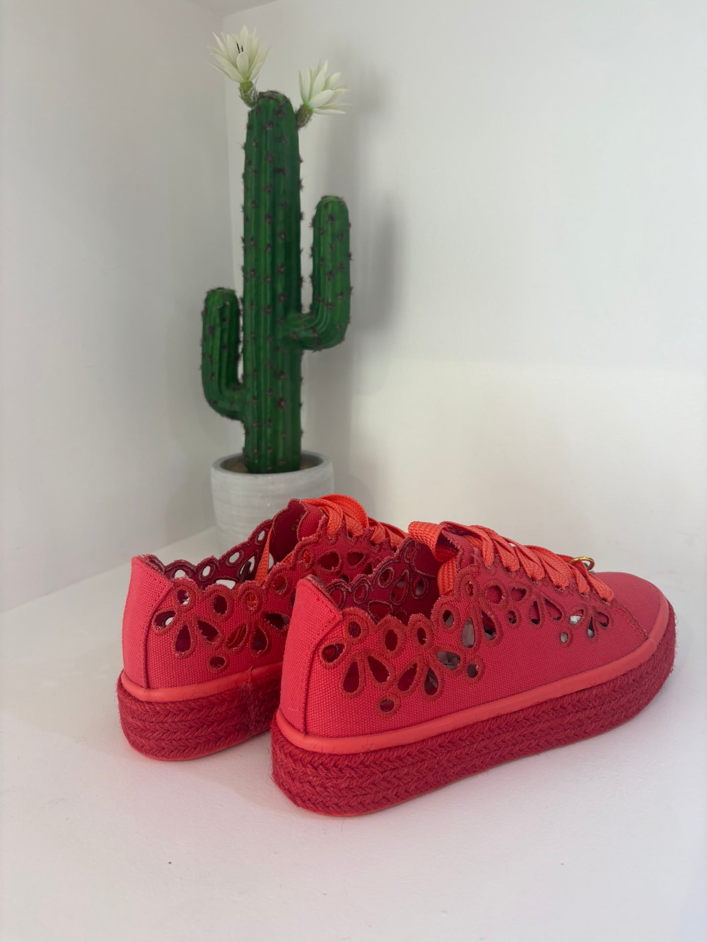 ESPADRILLAS CAFENOIR IN TELA CORALLO