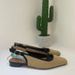 SLINGBACK MISS ELASTIC CUOIO/BEIGE