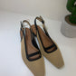 SLINGBACK MISS ELASTIC CUOIO/BEIGE