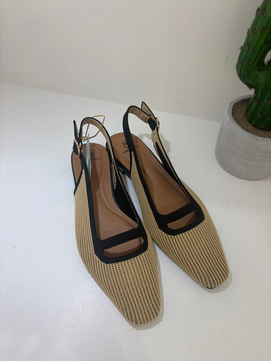 SLINGBACK MISS ELASTIC CUOIO/BEIGE