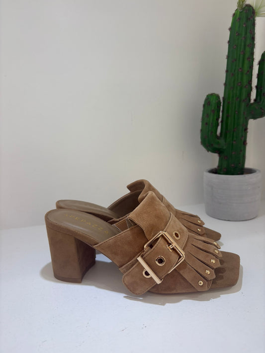 SABOAT APE PAZZA IN PELLE SCAMOSCIATA CUOIO