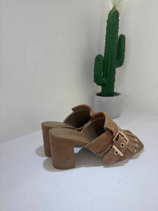 SABOAT APE PAZZA IN PELLE SCAMOSCIATA CUOIO