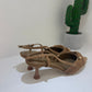 SLINGBACK APE PAZZA PELLE SCAMOSCIATA CUOIO