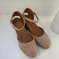 ESPADRILLAS UNISA IN VERA SCAMOSCIATA NUDE TACCO 7