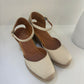 ESPADRILLAS UNISA IN VERA PELLE BURRO TACCO 7