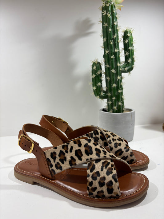 SANDALO L'ANGOLO DEL CUOIO LEOPARDATO