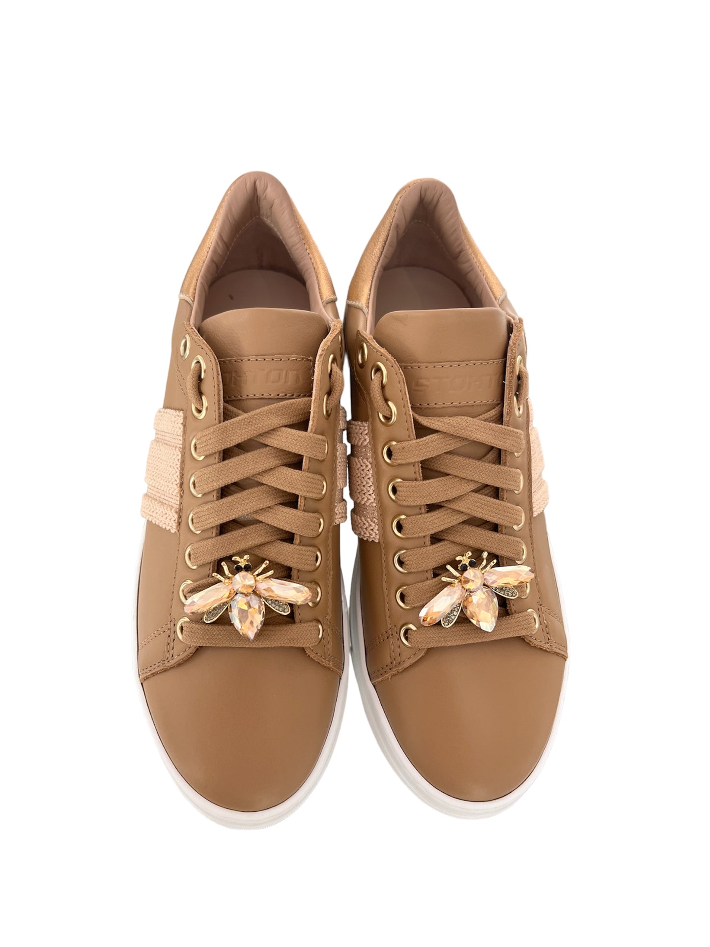 Sneakers Stokton beige con accessorio