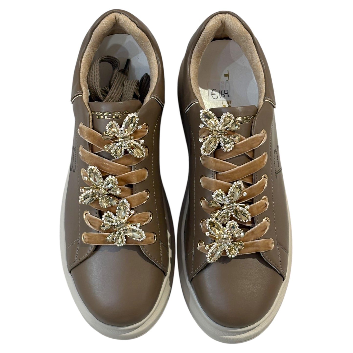 SNEAKERS TOSCA BLU FANGO CON FARFALLE