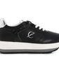 Sneakers cafenoir da donna con riporti laminati nero