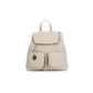 Zaino Cafenoir con tasche e charm in metallo beige